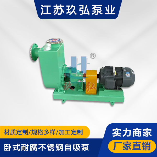 ZH臥（wò）式（shì）耐腐蝕不鏽鋼自吸泵(圖1)